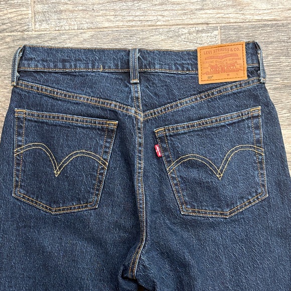Levi's Dark Blue Straight Jeans - Picture 7 of 7